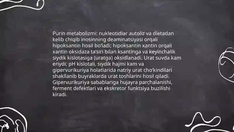 Buyraklarda urat toshlarini hosil bo 'lishi va davolash yoʻllari 4