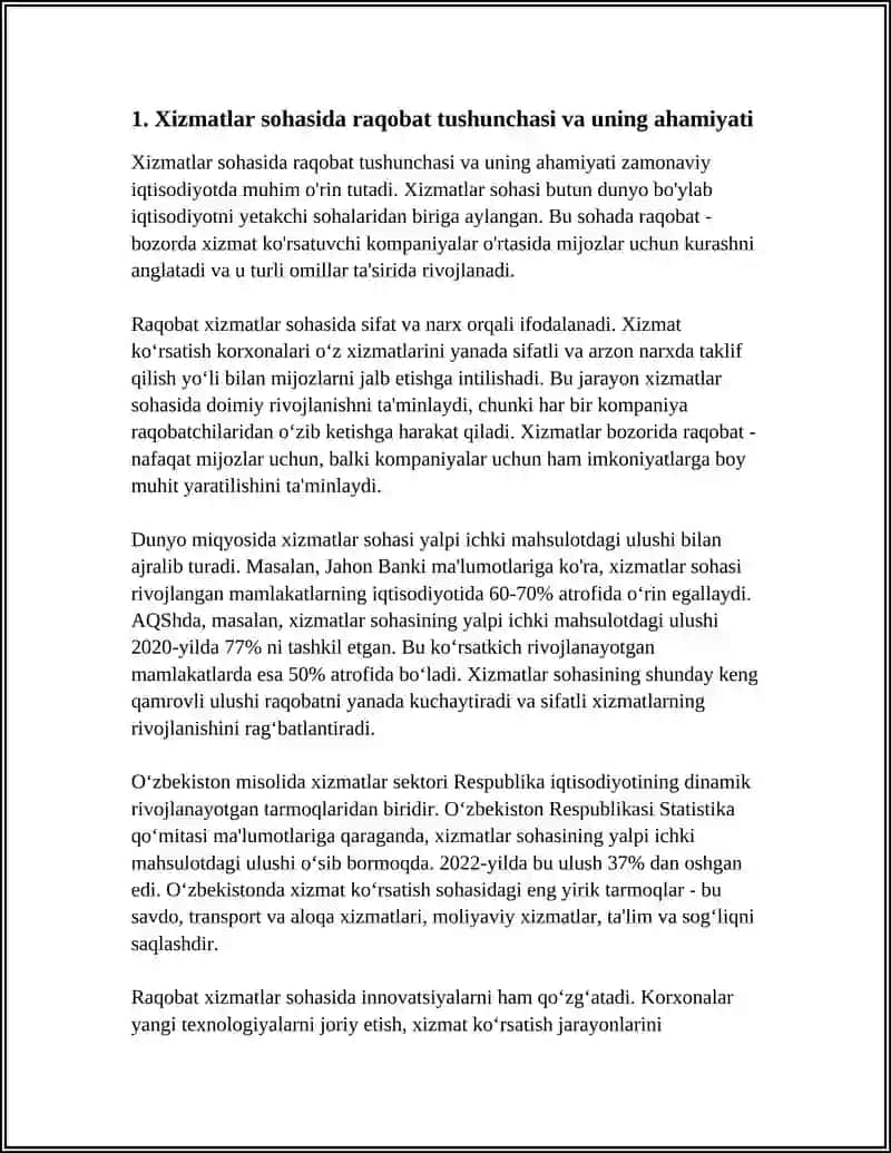 MALAZIYA DAVLATINING XIZMATLAR SOHASIDA IQTISODIYOTNING TEGISHLI SOHASIDA RAQOBAT STRATEGIYALARINI ISHLAB CHIQISH 4