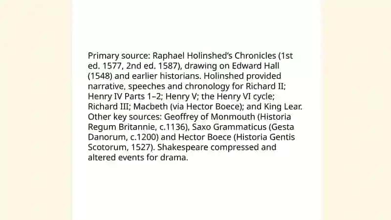 Shakespeare's historical plays 4