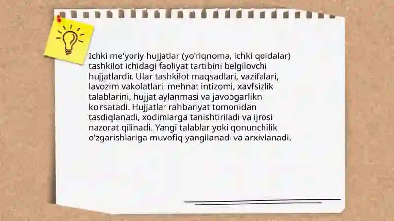 Tashkiliy hujjat turlari 4