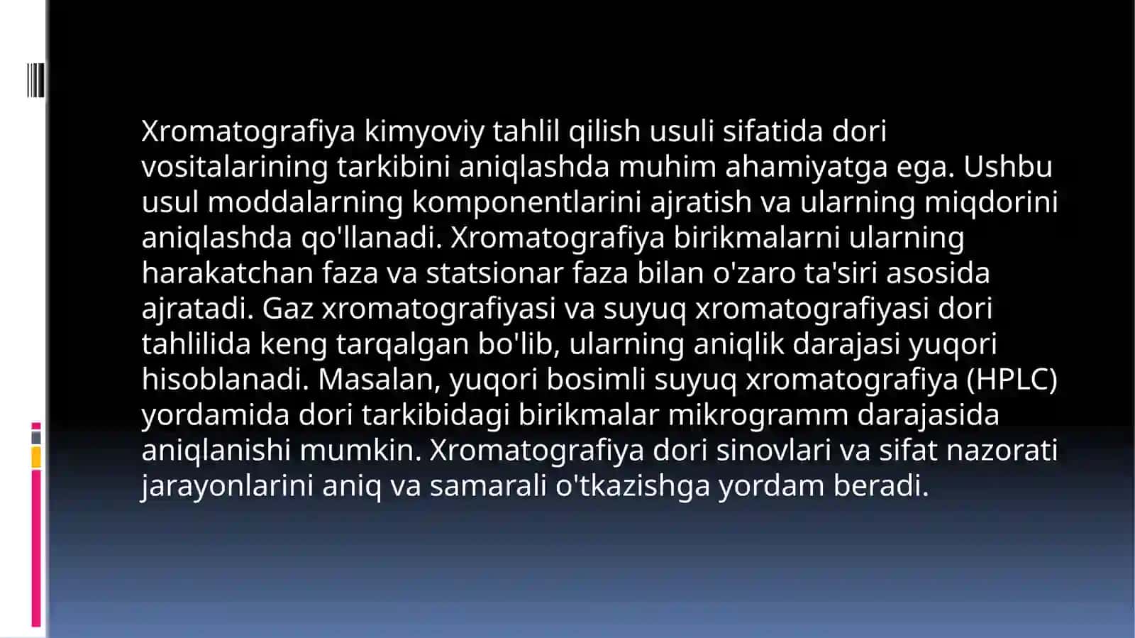 XROMATOGRAFIYANING TIBBIY IZLANISHLARDAGI IMKONIYATLARI 4