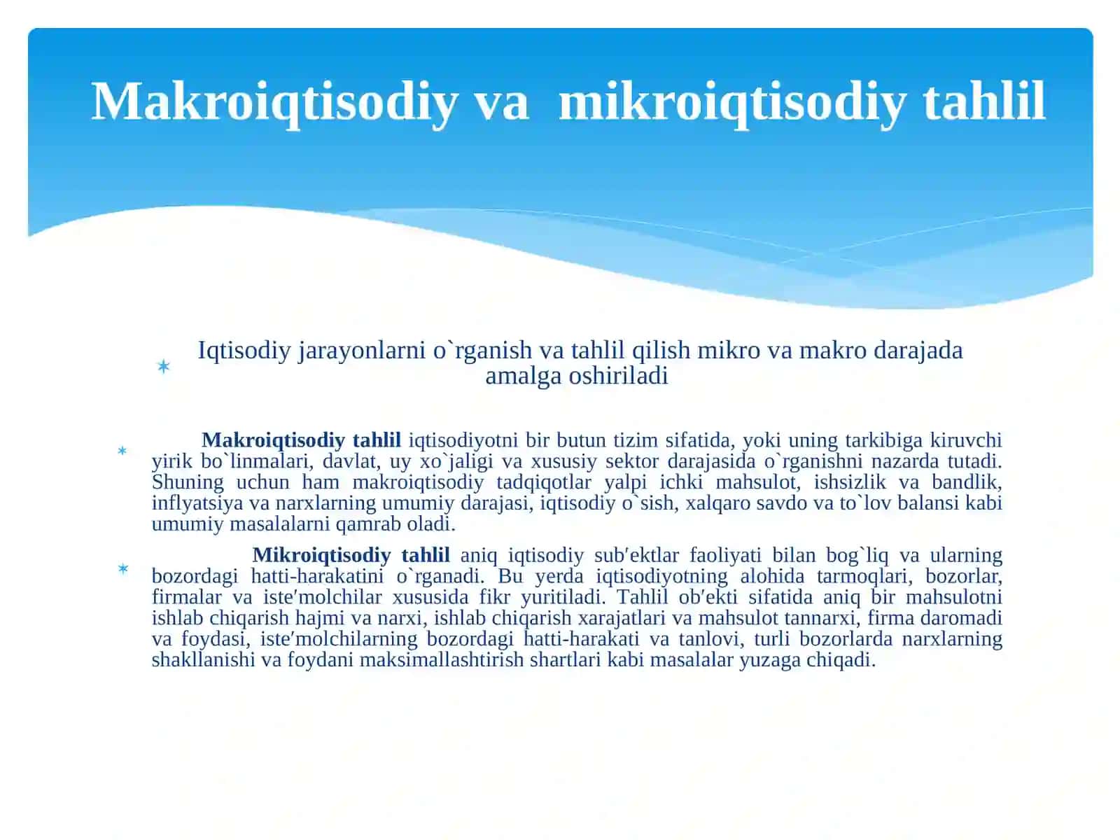 Insoniyatning moddiy ehtiyojlarini maksimal darajada qondirish qo'lida chеklangan resurslardan samarali foydalanish masalalari 4