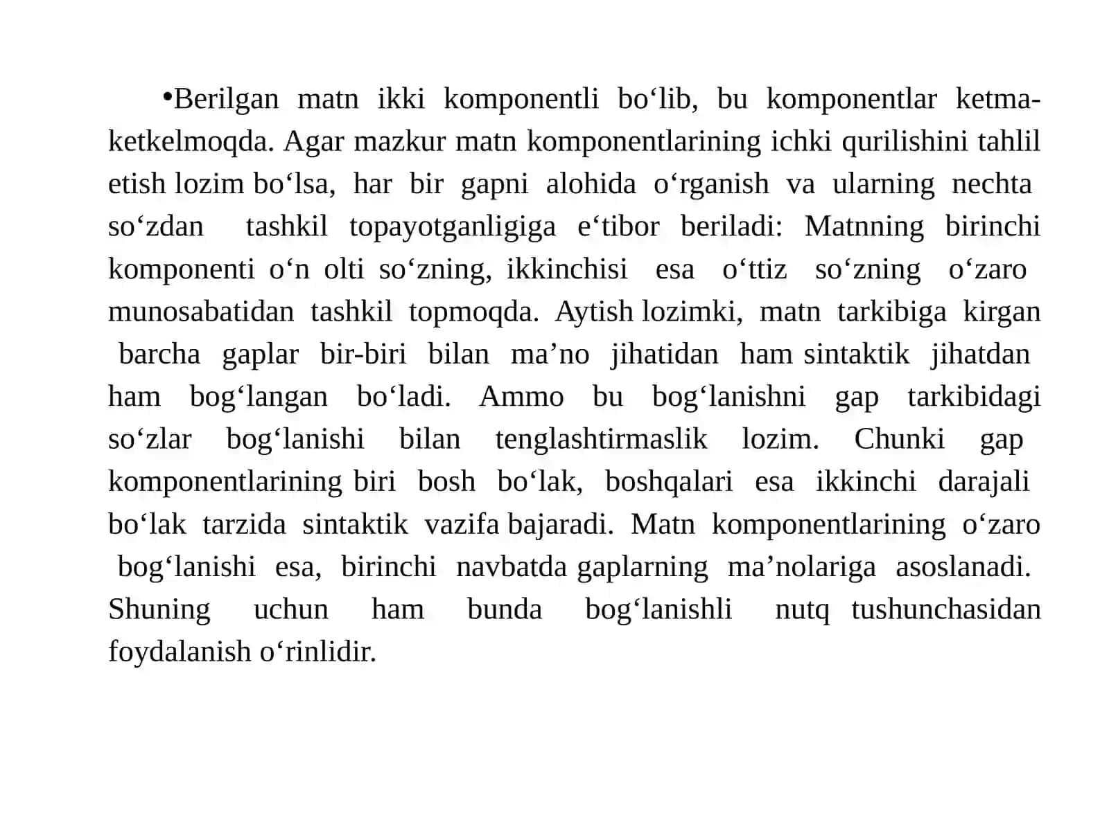 Matn Komponentlari Tasnifi 4