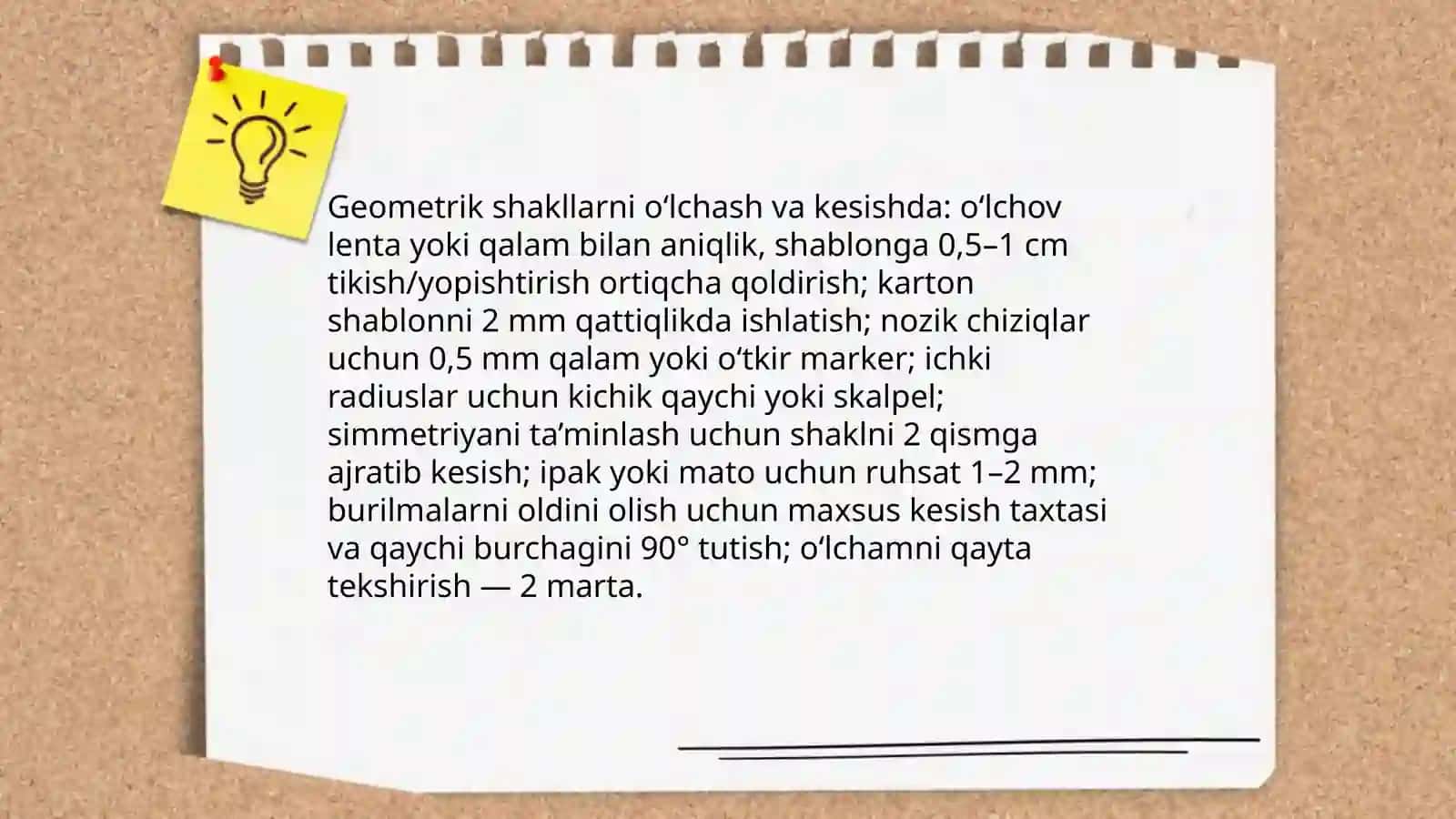 Geometrik shakllar, slayim, ip, va tugmadan yasalgan aplekatsiya 4