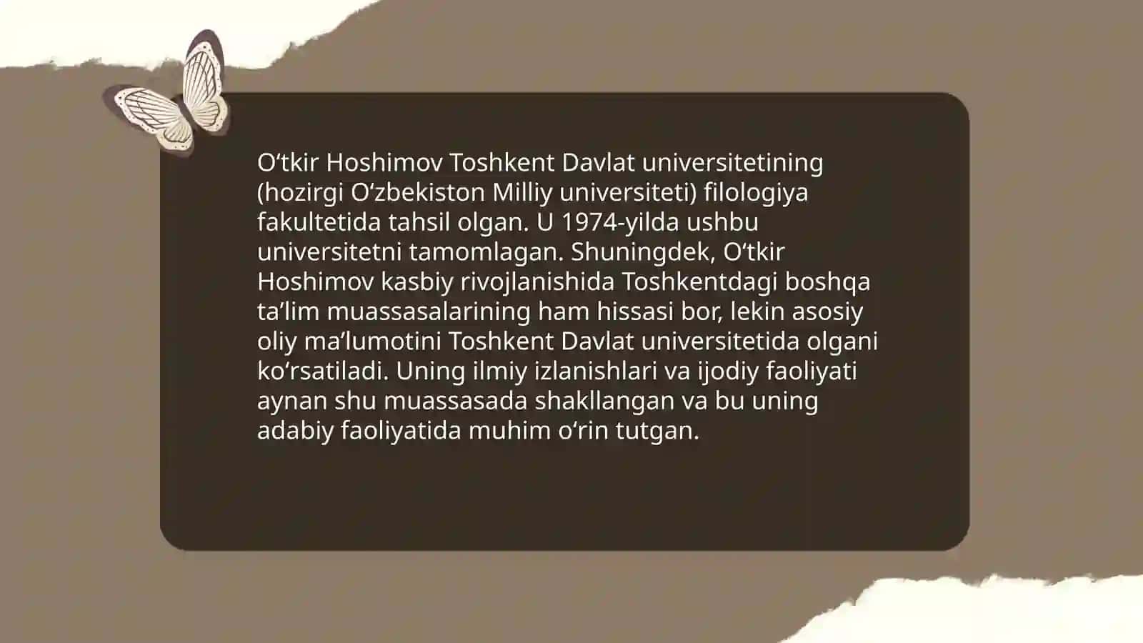 Òtkir Hoshimov hayoti va ijodi 4