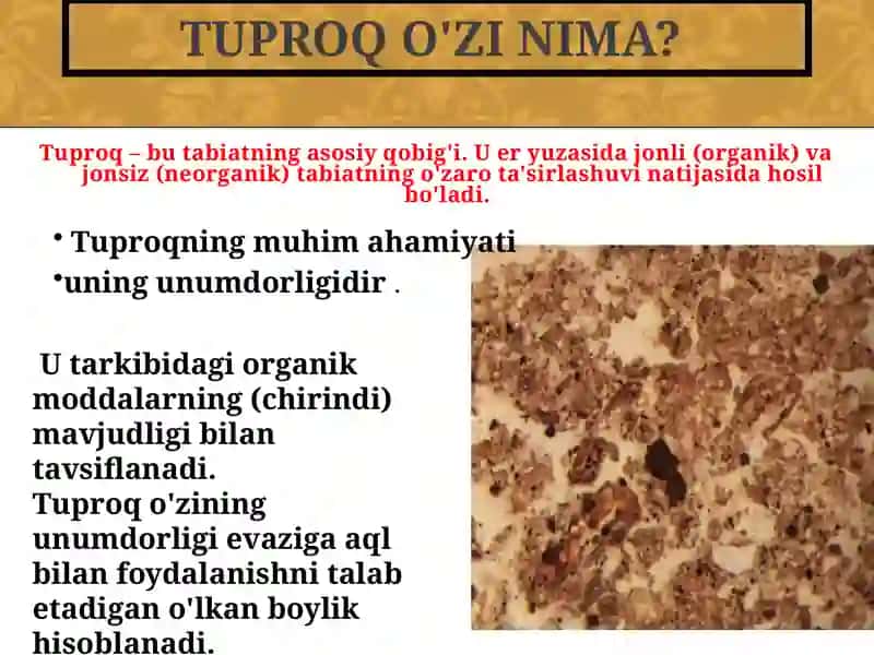 Tuproqshunoslik fanining maqsadi,vazifasi 4