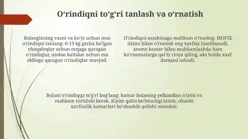 Bolalar avtomobil oʻrindiqlari 4