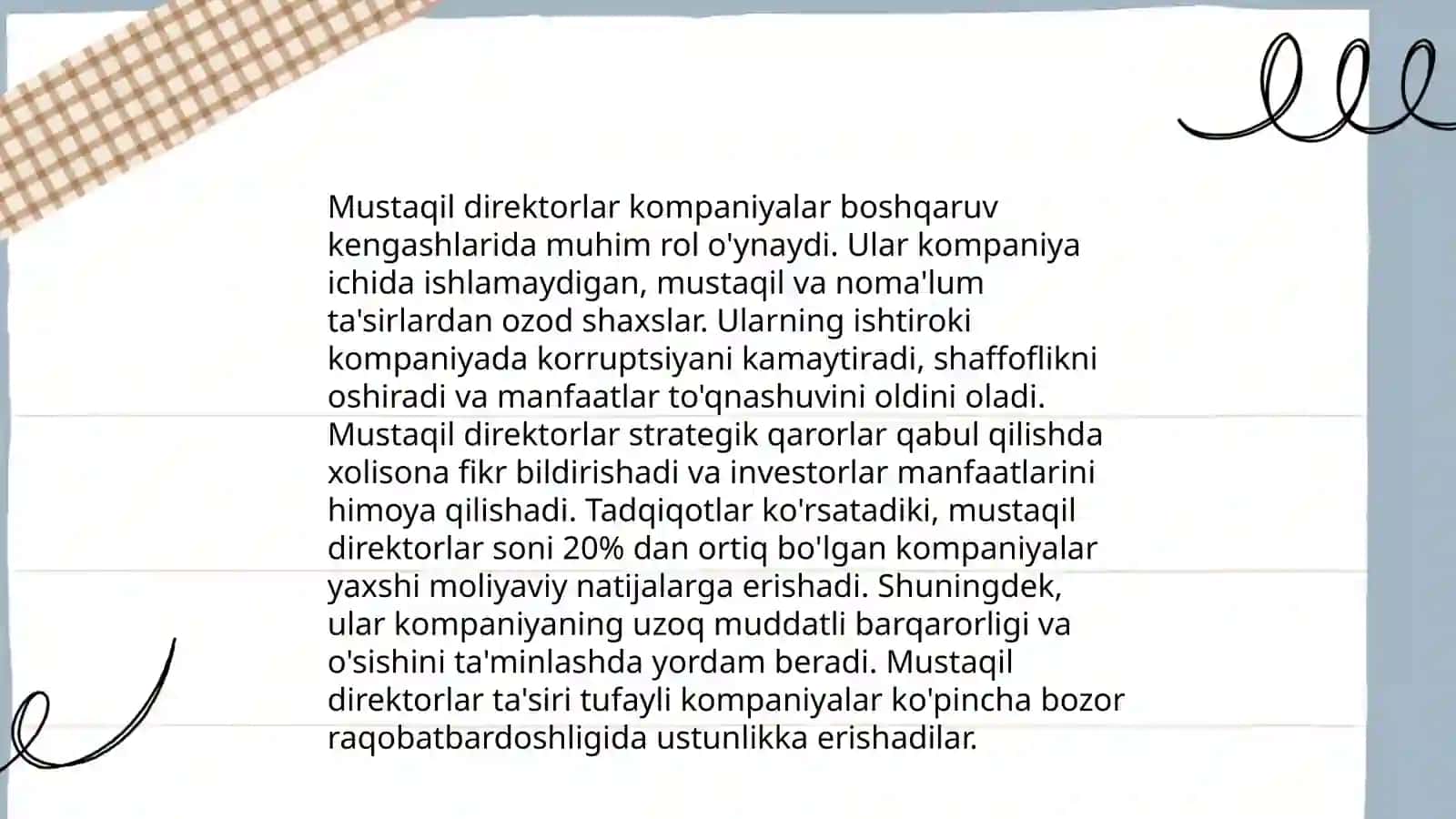Korporativ boshqaruv muammolari va rivolanish istiqbollari 4