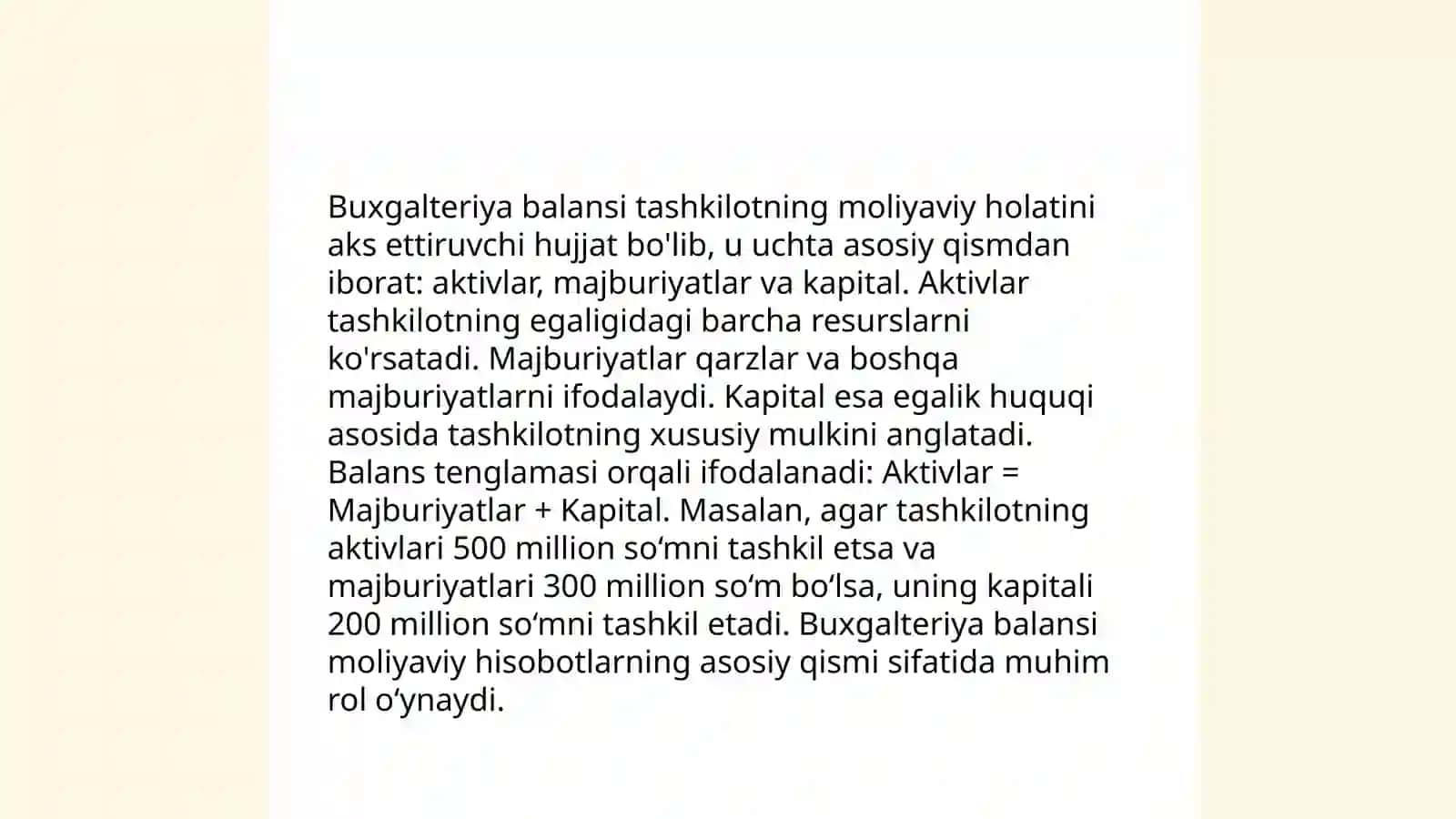 Moliyaviy natijalar hisobi 4
