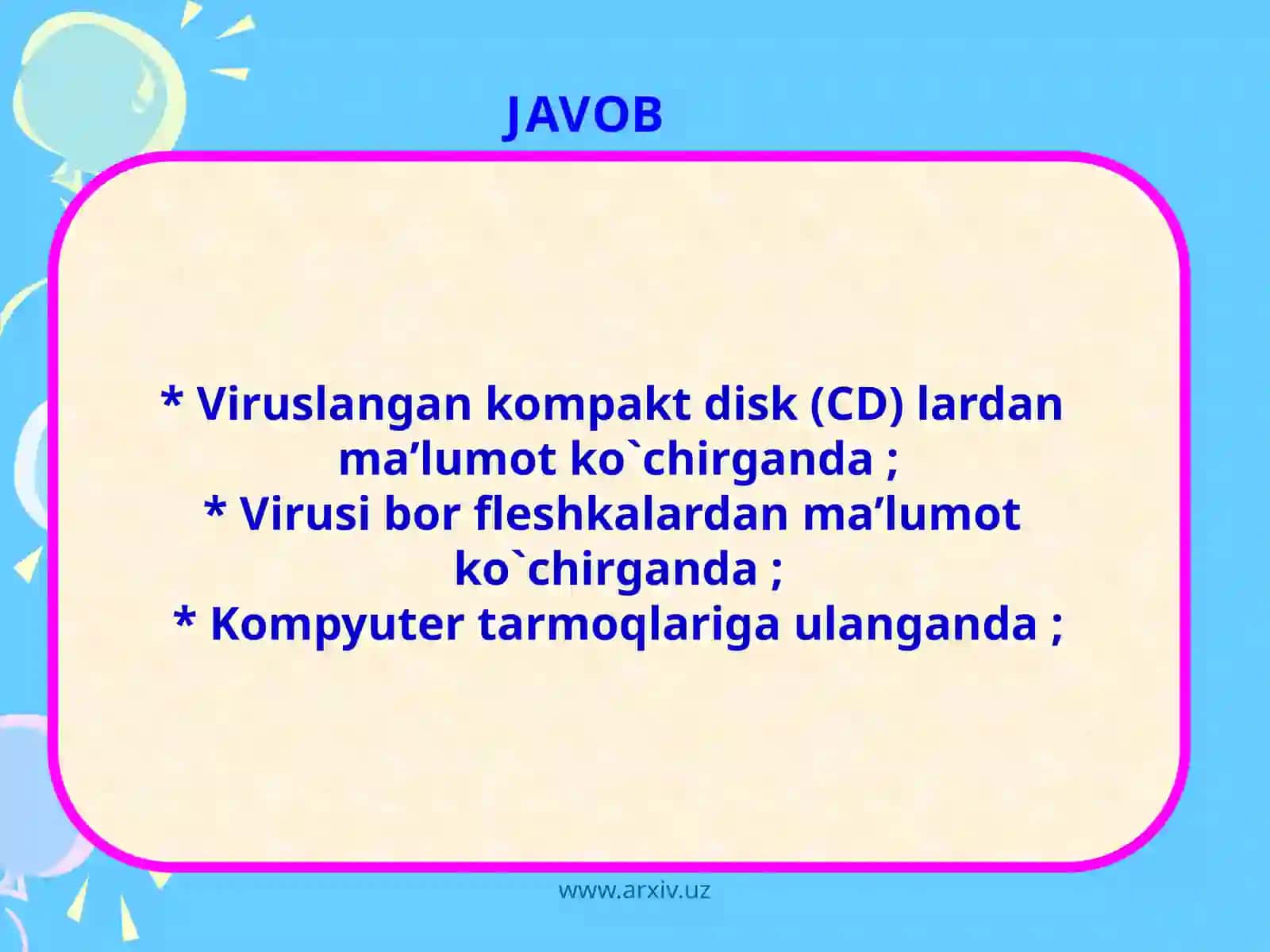 Kompyutervirusi nima? 4