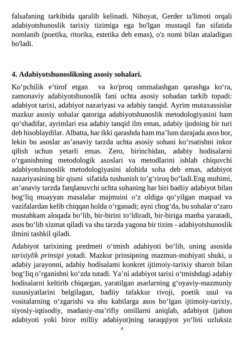 Adabiyotshunoslik Fanidan Yakuniy Nazorat Javoblari 4
