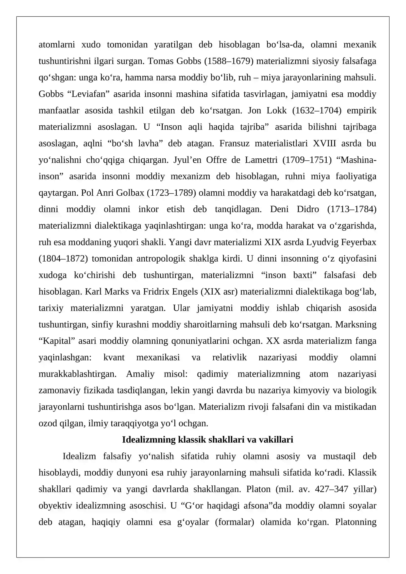 Zamonaviy falsafada materializm va idealizmning integratsiya jarayoni 4