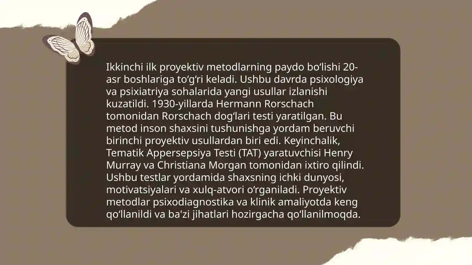 Proyektiv metodikalar tarixi 4