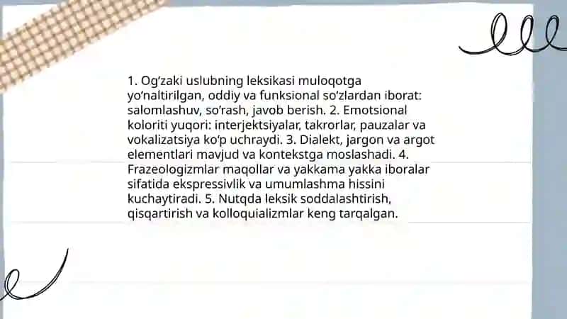 Publitsistik uslub va og‘zaki uslublarning leksik-grammatik xususiyatlari 4