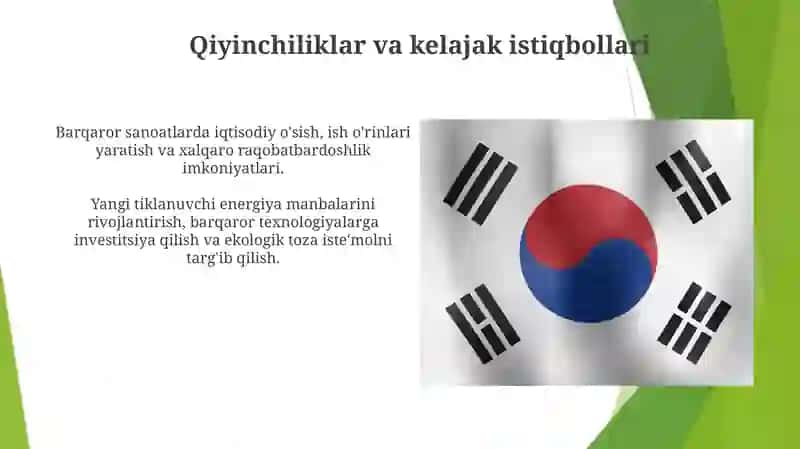 Korya Republikasida yashil iqtisodiyotga o'tish omillari va rivojlanish istiqbollari 4