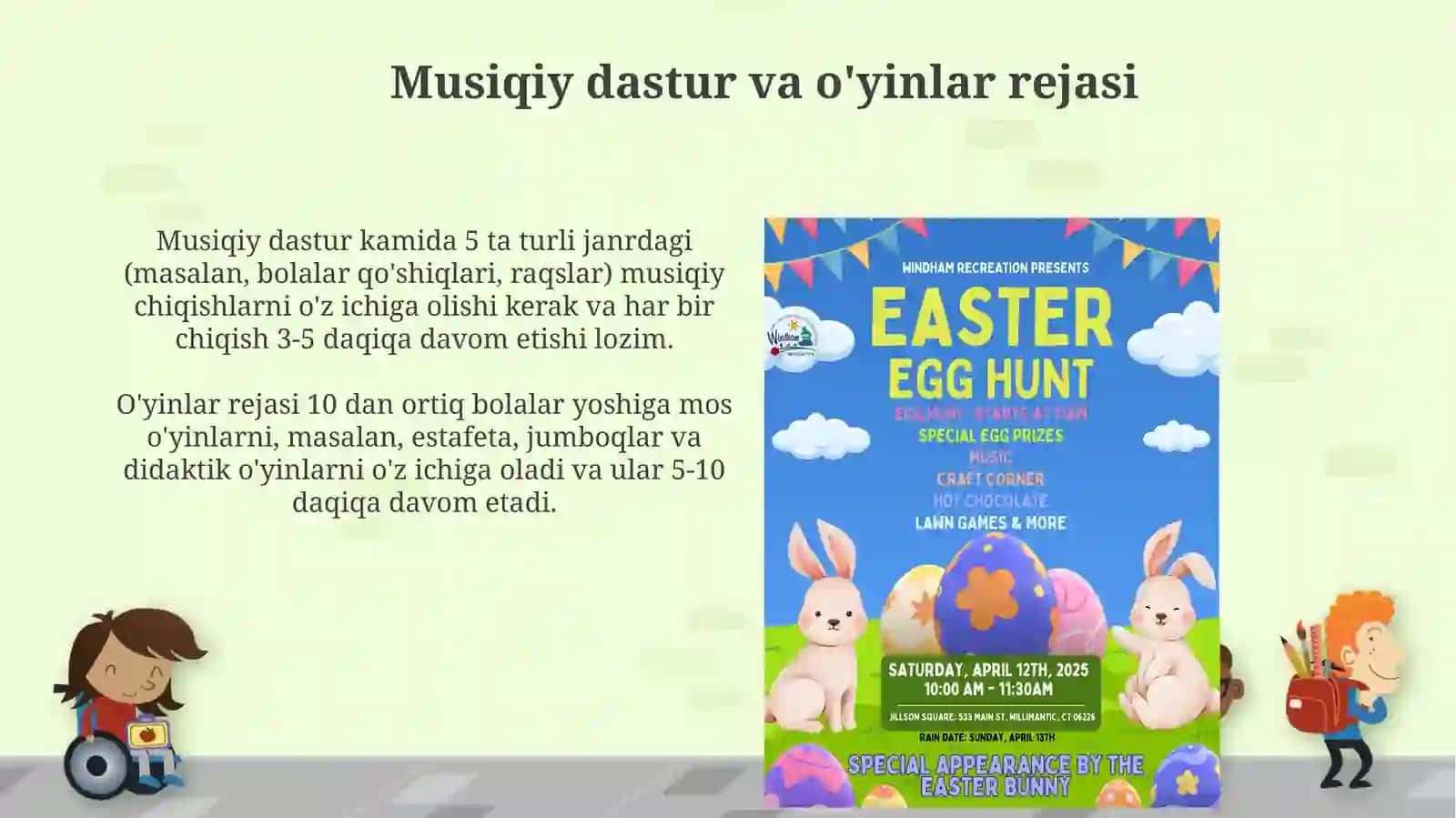 Musiqiy bayram ertaliklari va koʻngilochar òyinlar 4