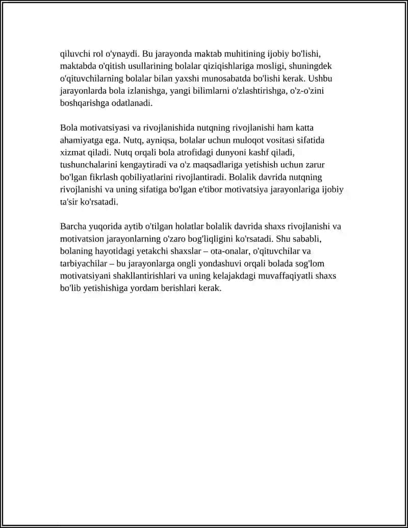 SHAXS RIVOJLANISHINING TURLI DAVRLARUDAMOTIVATSION JARAYONNING AHAMIYATI 4