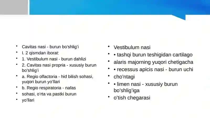 Nafas olish jarayoni. Nafas azolarining rentgenanatomiyasi va rivojlanish nuxsonlari 4
