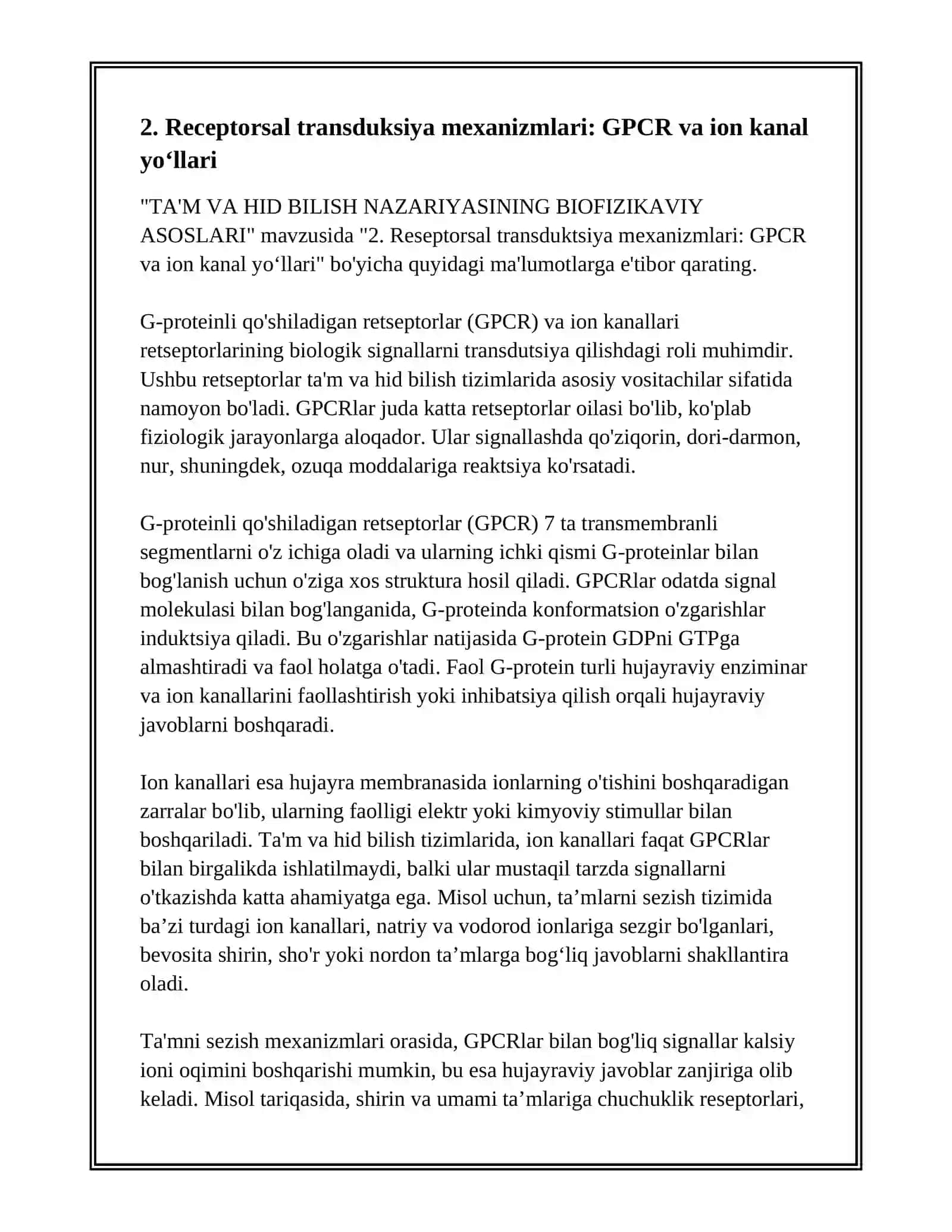 TA'M VA HID BILISH NAZARIYASINING BIOFIZIKAVIY ASOSLARI 4