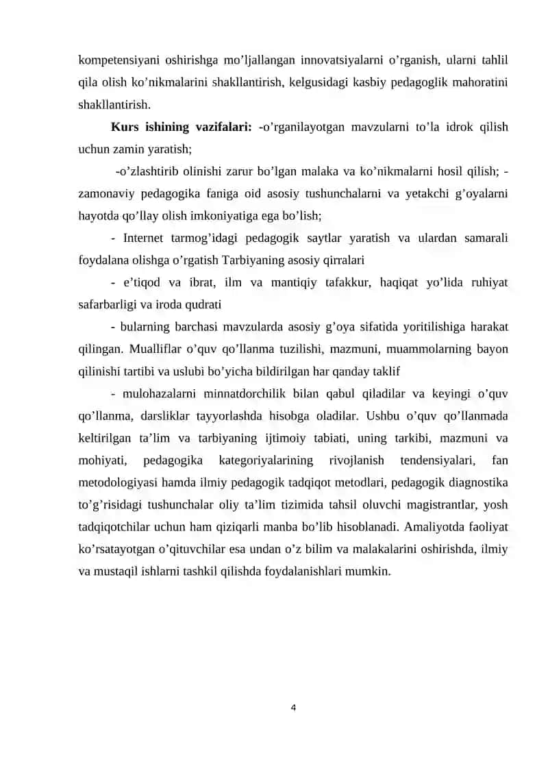 Umumiy o’rta ta’limning dolzarb masalalari va ularni hal etish yo’llari 4