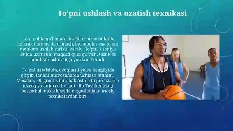 Basketbol oʻyin texnikasi asoslari 4