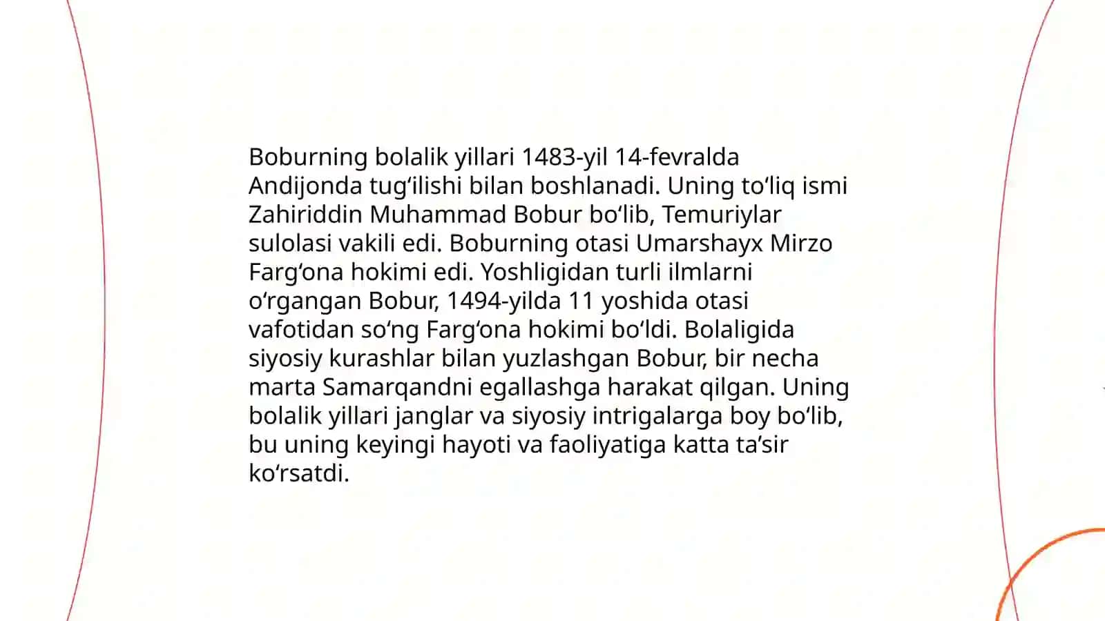 Boburning tarixi va oilasi 4