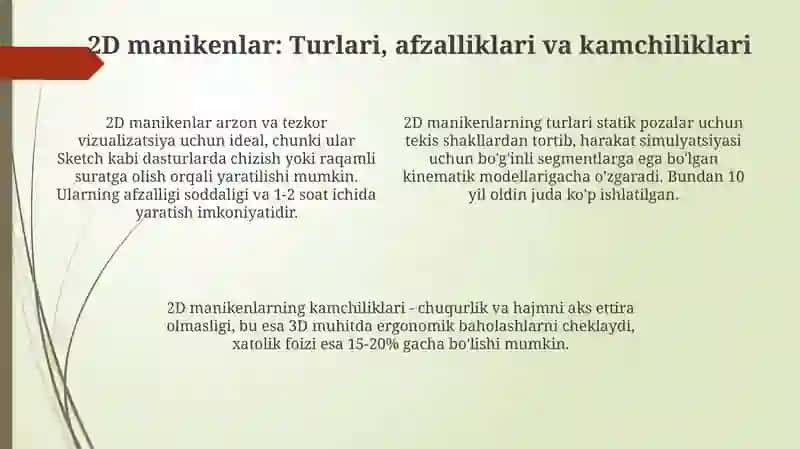 2 va 3 o'lchamlik manikenlar 4