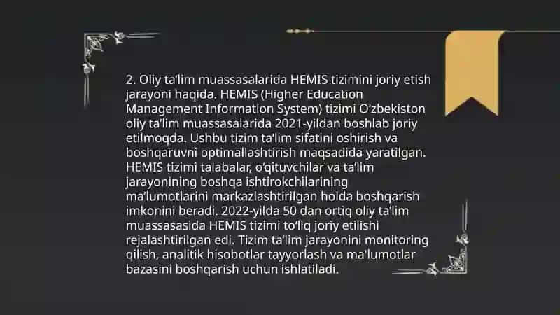 HEMIS OTM axborot tizimi va undan foydalanish 4