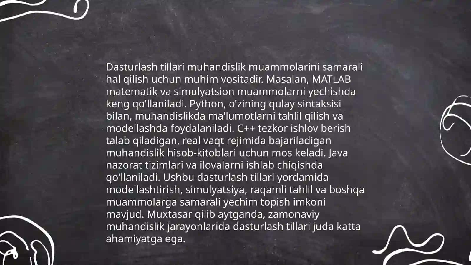 Muhandislik masalalarini yechish dasturlash tizimlari yordamida grafik va multimedia imkoniyatlaridan foydalanish 4