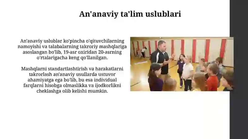 Jismoniy tarbiya uslublarining evolyutsiyasi va asosiy turlari 4