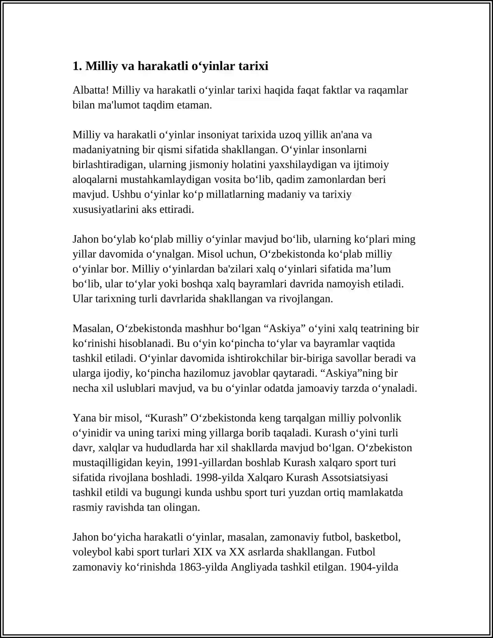Milliy va harakatli o‘yinlar tarixi va qisqacha tushuncha 4