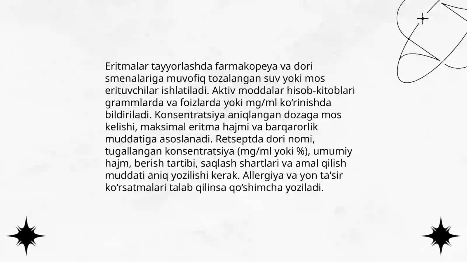Suyuq dori shakllari va ularga retsept yozish qoidalari 4