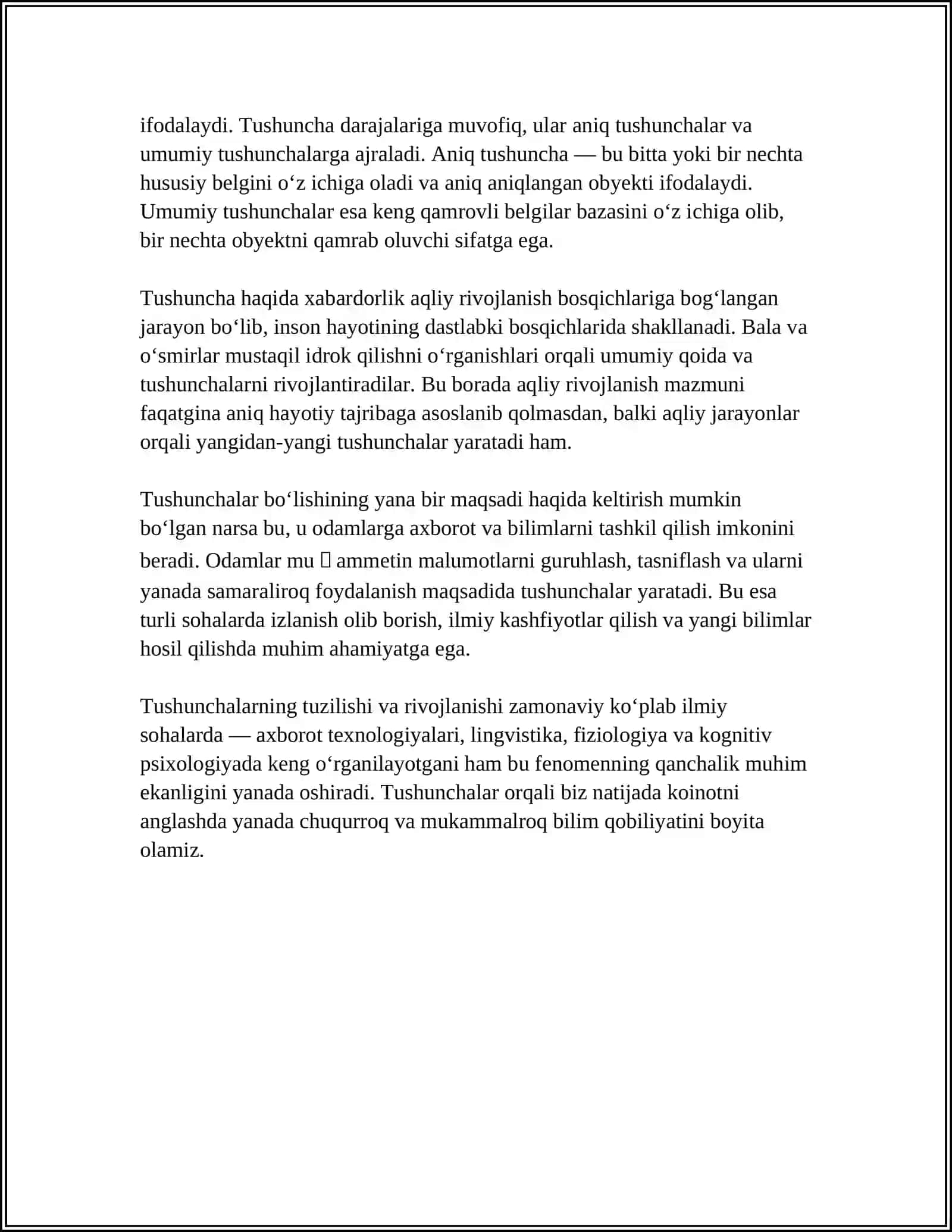 Tushunchalar BÒLISHINING MAQSADI VA TUZULISHI 4