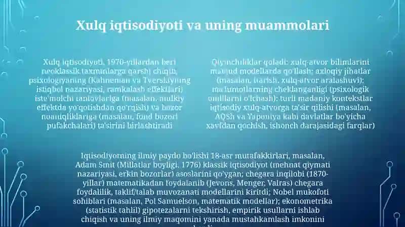 Iqtisodiyot nazariyasining fan sifatida shakillanishi 4