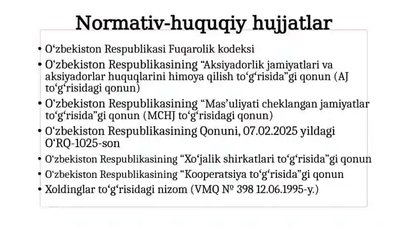 Korporativ huquqning umumiy qoidalari 4