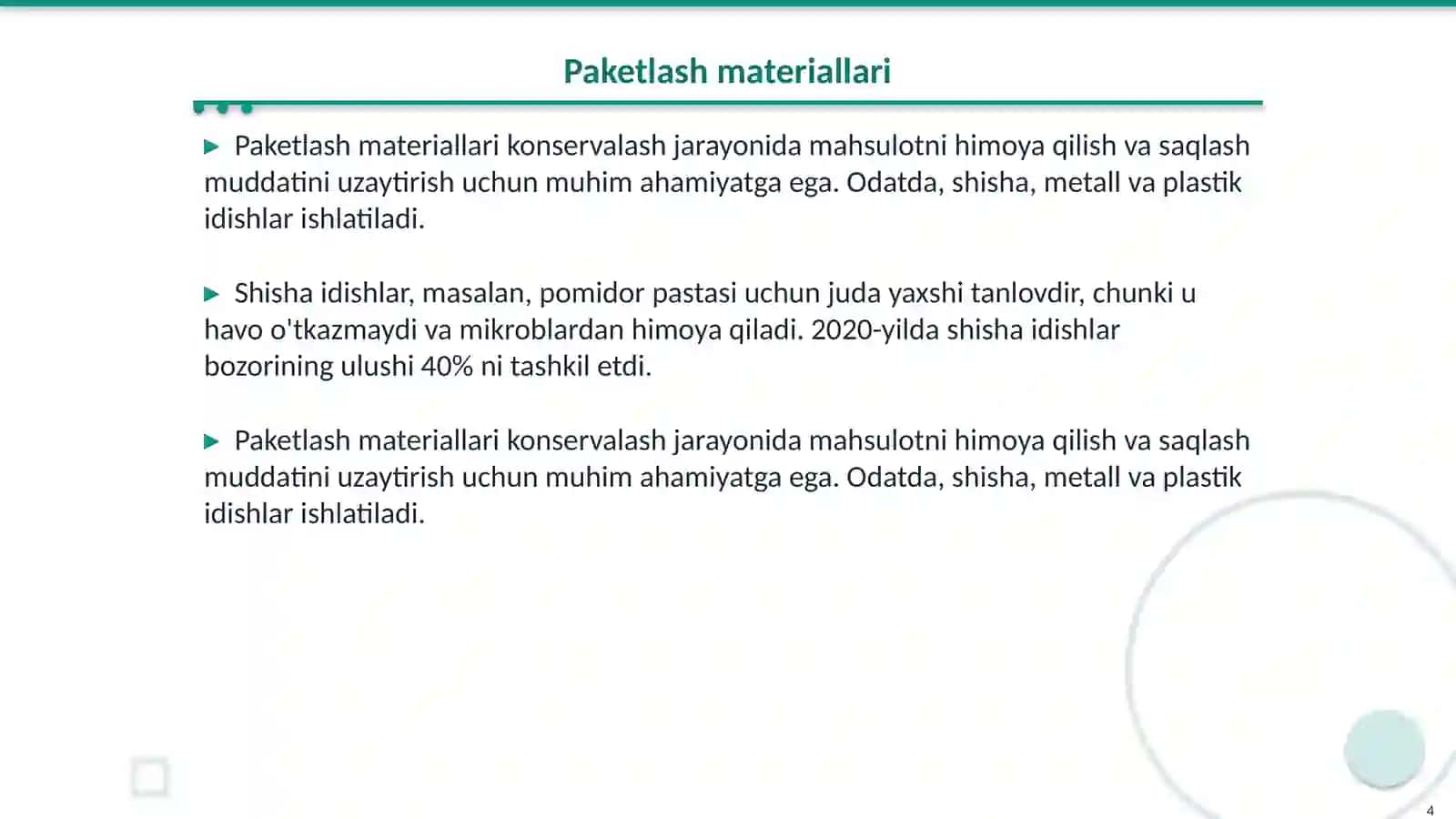 Konservalashda qoʻllaniladigan matreallar 4