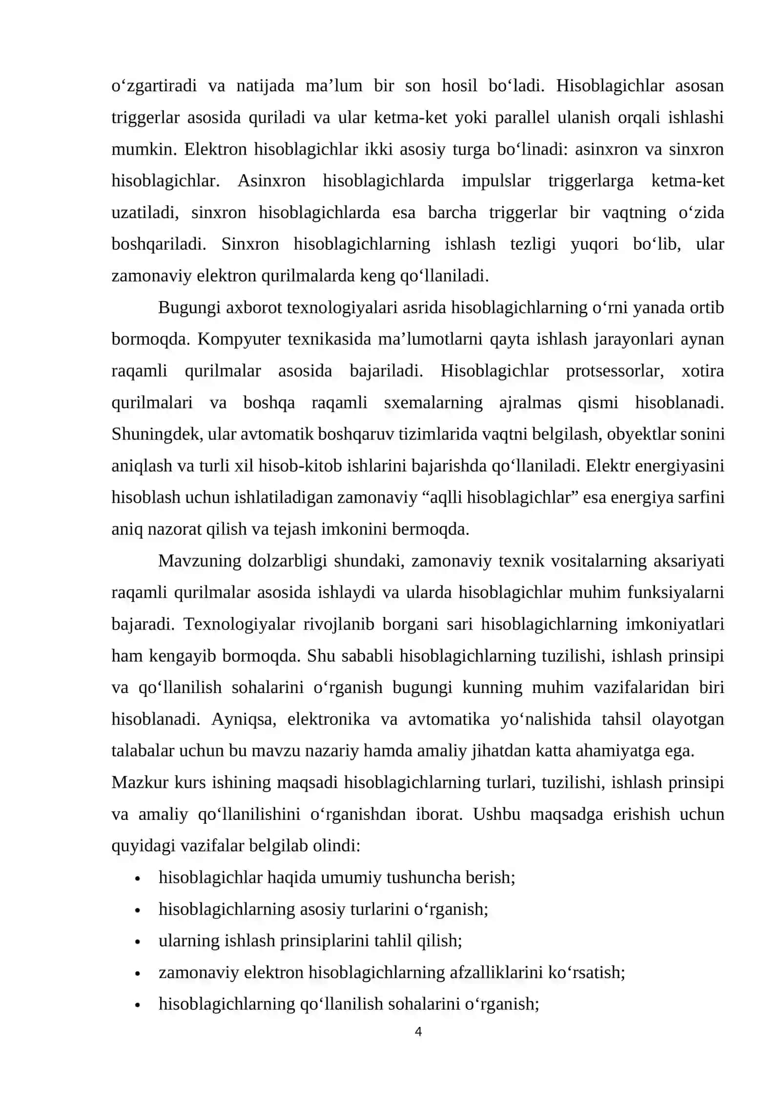 Hisoblagichlar. 4