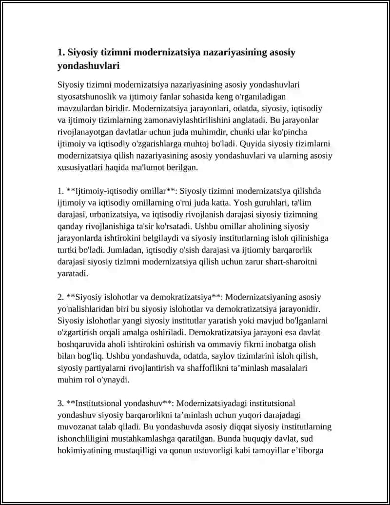 SIYOSIY TIZIMNI MODERNIZATSIYA QILISH NAZARIYALARI 4