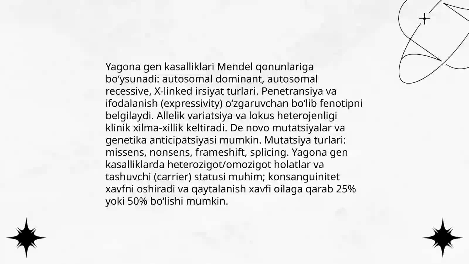Patologiya rivojlanishida irsiyatning ahamiyati 4