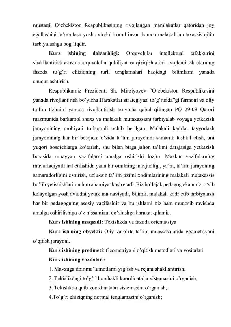 TEKISLIKDA VA FAZODA EKISLIKDA VA FAZODA ORIENTATSIYA QUTB, SILINDRIK VA SFERIK 4