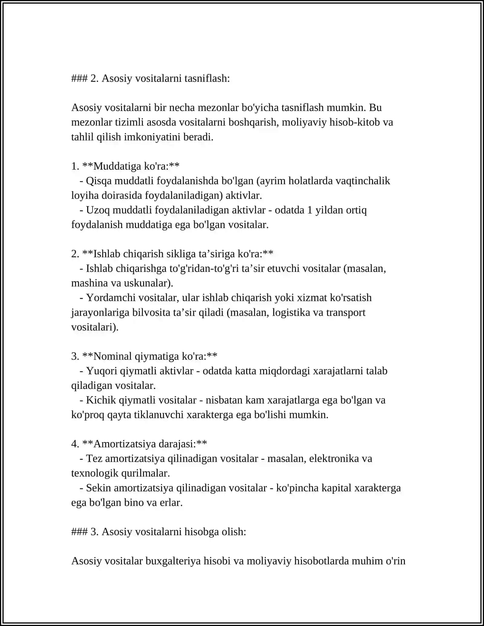 BYUDJET TASHKILOTLARIDA ASOSIY VOSITALAR VA NOMODDIY AKTIVLAR HISOBI 4