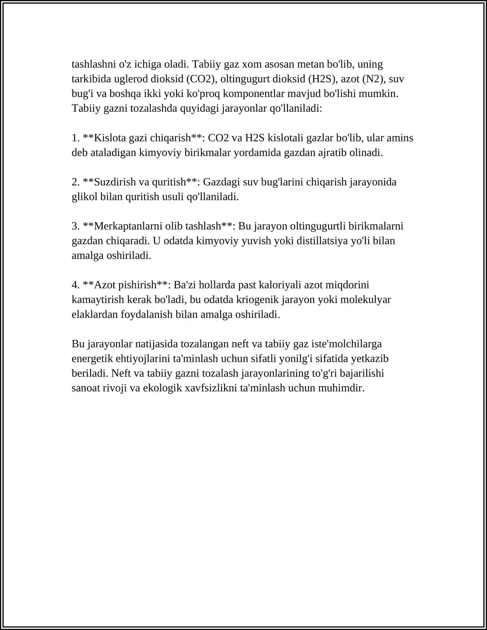 NEFT VA TABIIY GAZNI TOZALASH TURLARI VA VAZIFASI 4
