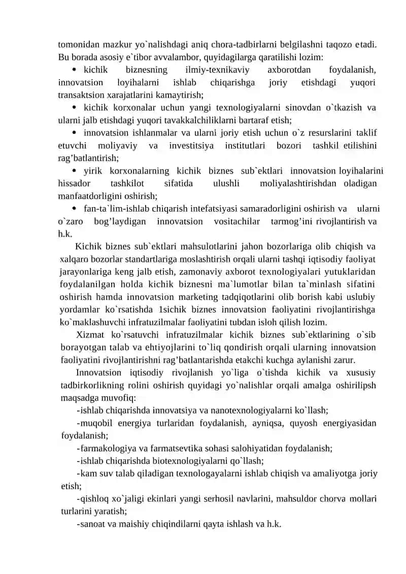 DAVLATNING IQTISODIYOTDA XUSUSIY TARMOQ VA TADBIRKORLIKNI QO‘LLAB-QUVVATLASH SIYOSATI 4
