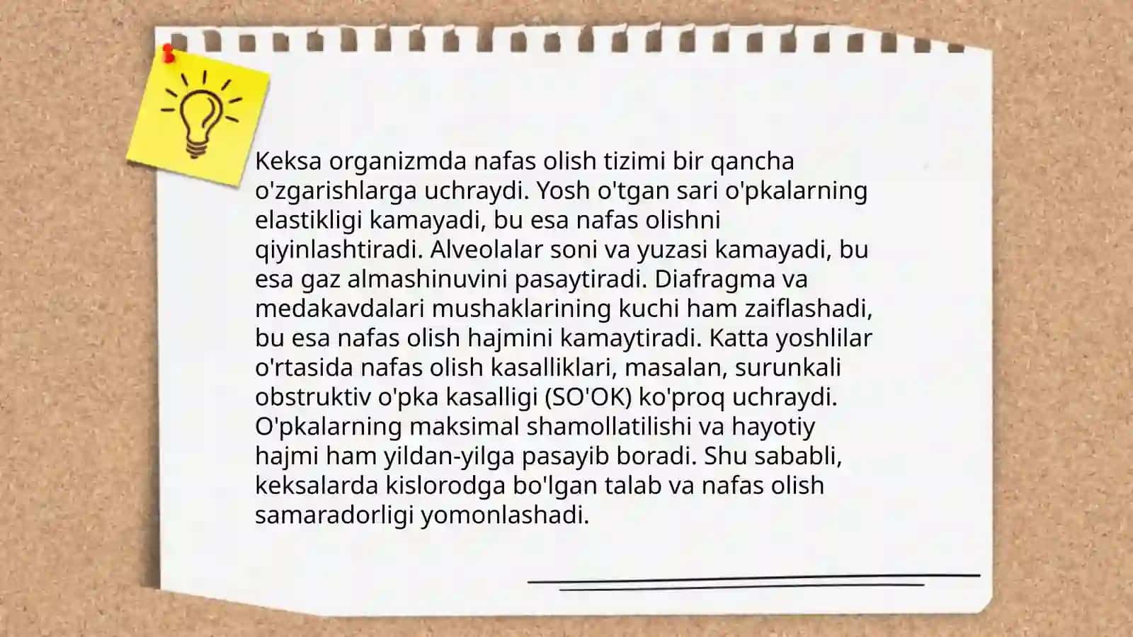 Keksa bemorlar: Organizmning fiziologik xususiyatlari 4