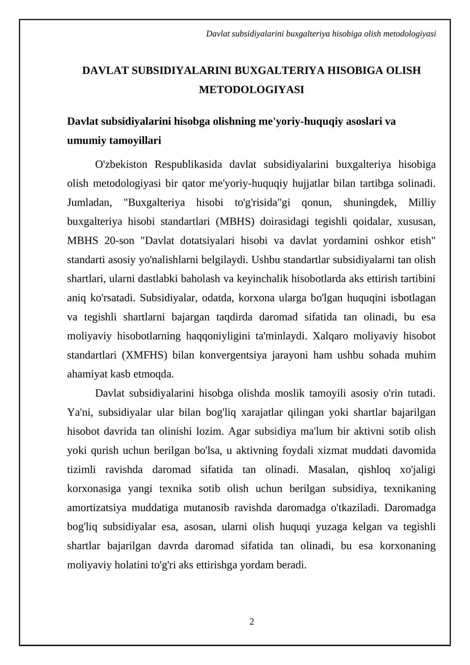 Davlat subsidiyalari hisobi va davlat yordamining yaratilishi 4