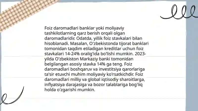 Bank daromadlari tarkibi va dinamikasi tahlili 4
