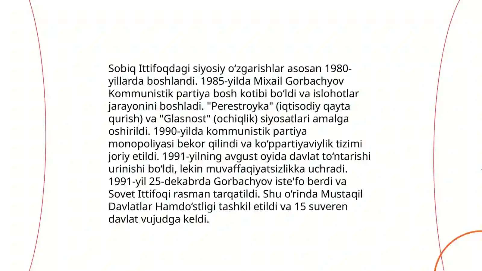 Mustaqillika erishish arafasida Oʻzbekistondagi ijtimoiy-siyosiy jarayonlar 4