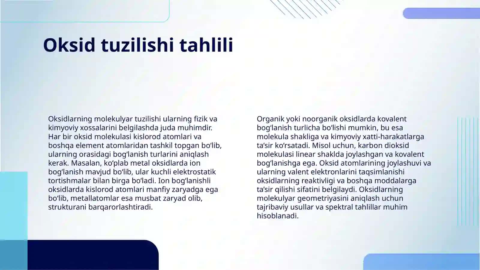 Oksidlar, asoslar xossalariga oid tajribalar oʻtkazish 4