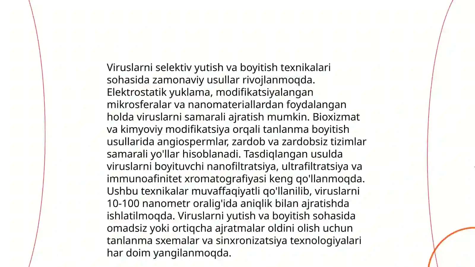 Viruslarning toza preparatlarini olish usullari 4