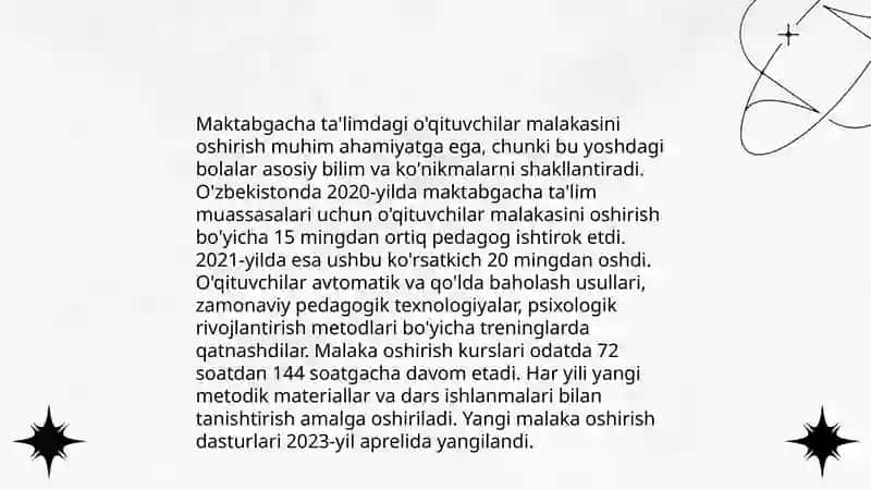 O'zbekistonda maktabgacha ta'lim tizimi rivojlanishi 4